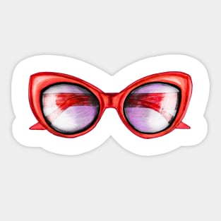 Red Sunglasses Sticker